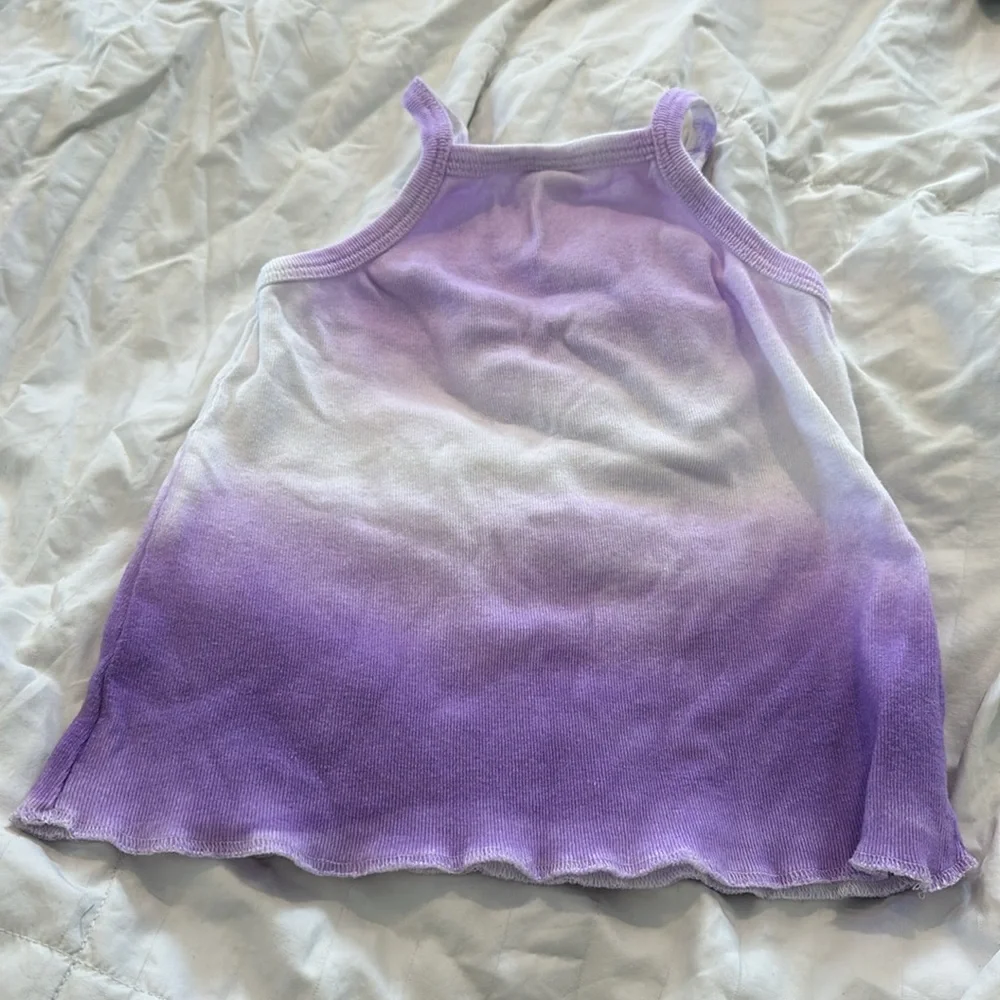 Vintage Say It With Love Purple Tie Dye Dolphin Print Baby Tank